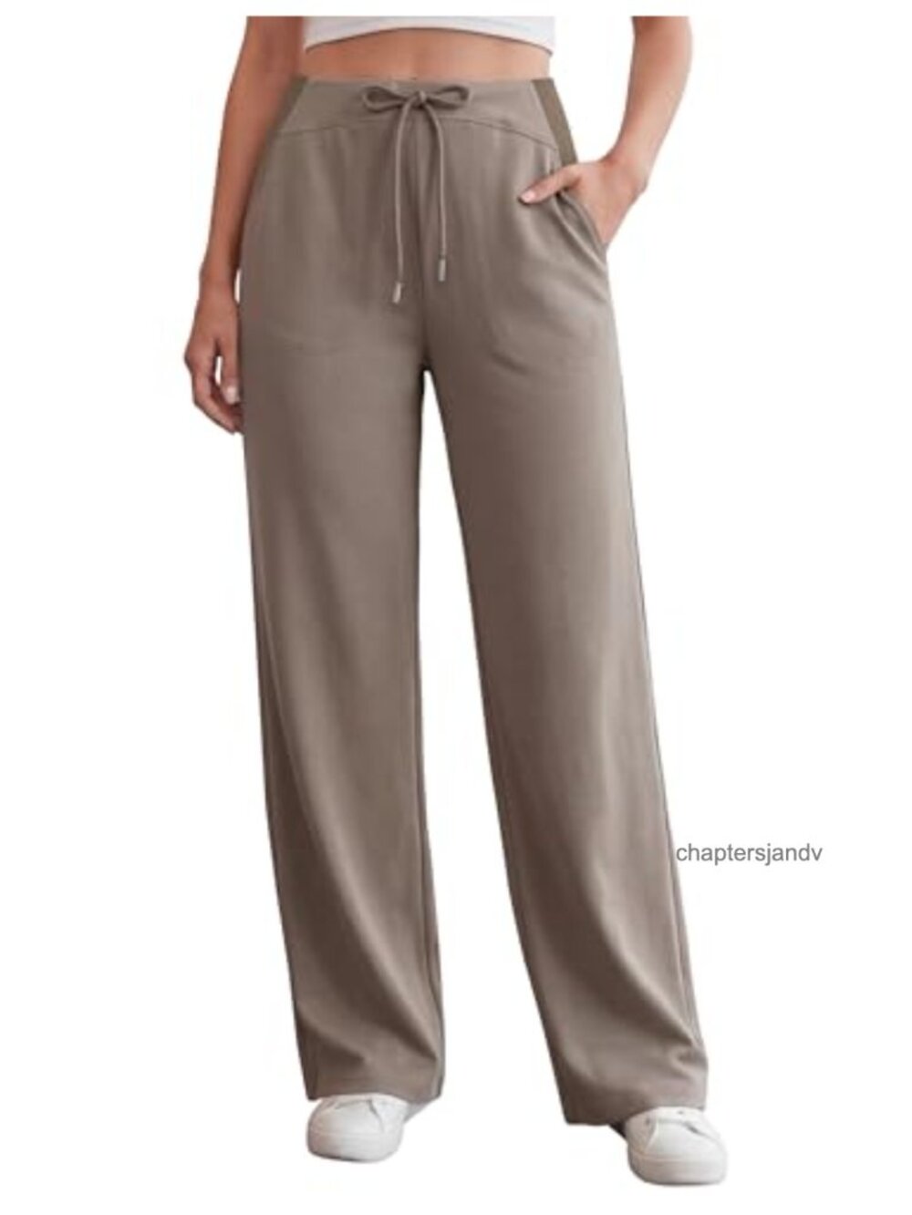 Wide Leg Yoga Pants with Pockets High Waist Lounge Trousers